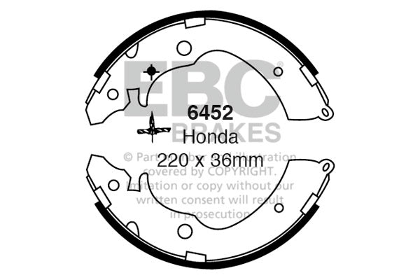 EBC Brake Shoe Replacement Set (6452)
