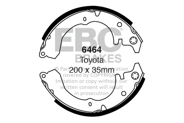 EBC Brake Shoe Replacement Set (6464)