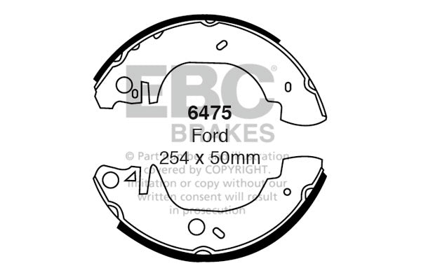 EBC Brake Shoe Replacement Set (6475)