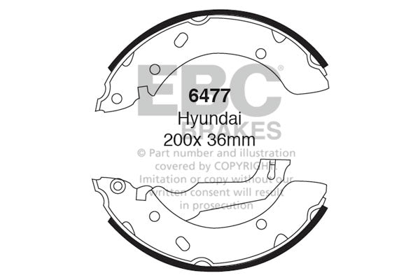 EBC Brake Shoe Replacement Set (6477)