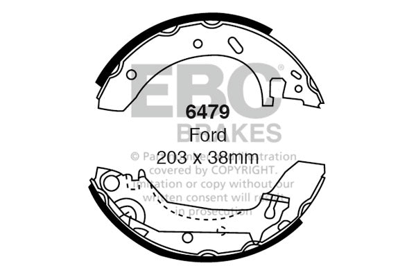 EBC Brake Shoe Replacement Set (6479)