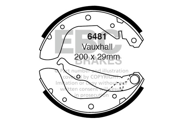 EBC Brake Shoe Replacement Set (6481)