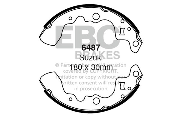 EBC Brake Shoe Replacement Set (6487)