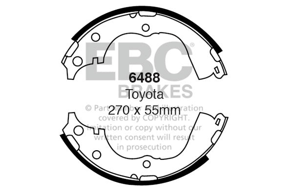 EBC Brake Shoe Replacement Set (6488)