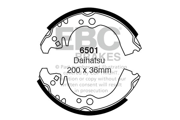 EBC Brake Shoe Replacement Set (6501)