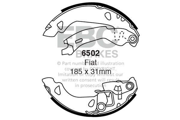 EBC Brake Shoe Replacement Set (6502)
