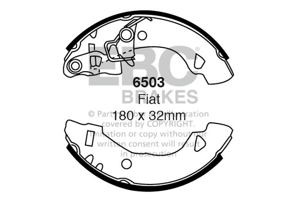 EBC Brake Shoe Replacement Set (6503)