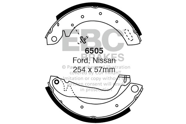 EBC Brake Shoe Replacement Set (6505)
