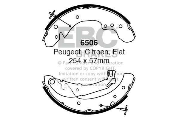 EBC Brake Shoe Replacement Set (6506)