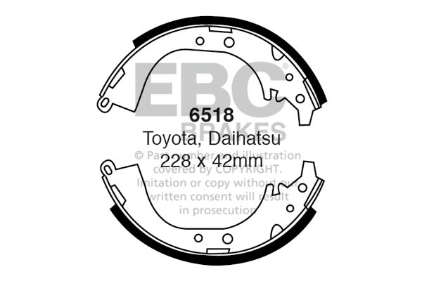 EBC Brake Shoe Replacement Set (6518)