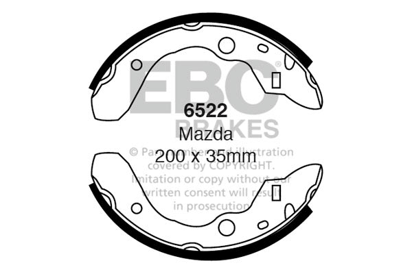 EBC Brake Shoe Replacement Set (6522)