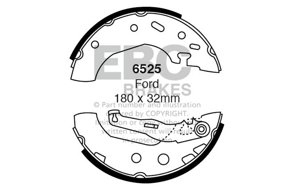 EBC Brake Shoe Replacement Set (6525)