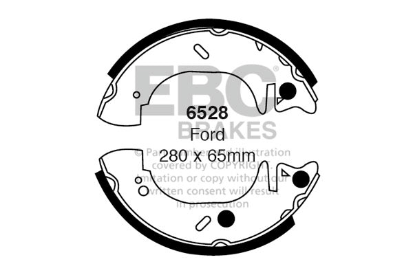 EBC Brake Shoe Replacement Set (6528)
