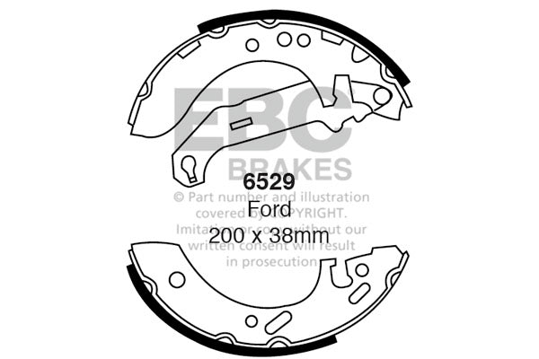 EBC Brake Shoe Replacement Set (6529)