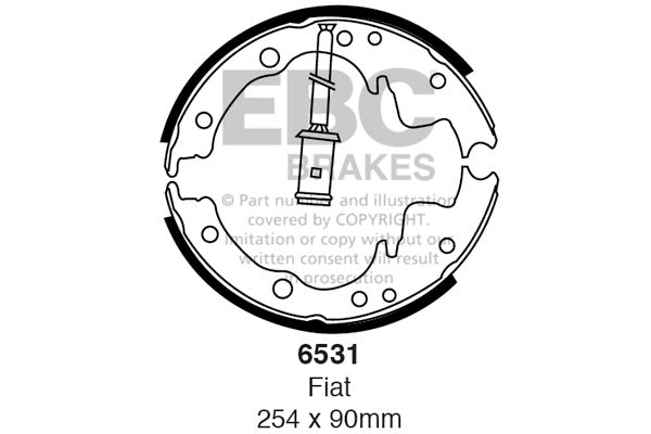 EBC Brake Shoe Replacement Set (6531)