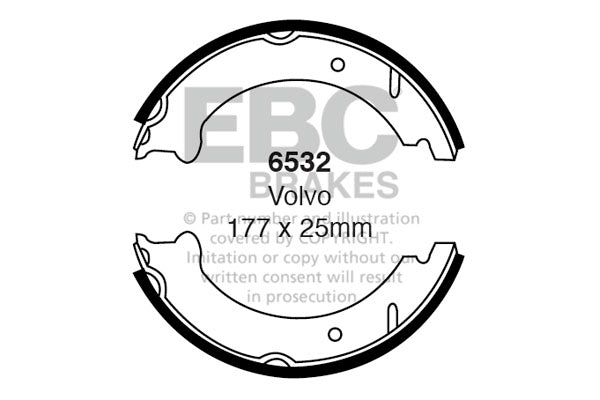EBC Brake Shoe Replacement Set (6532)