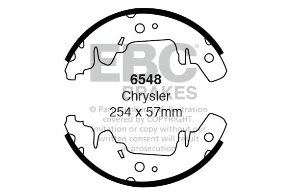 EBC Brake Shoe Replacement Set (6548)