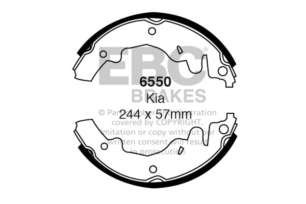 EBC Brake Shoe Replacement Set (6550)
