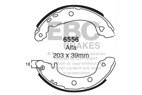 EBC Brake Shoe Replacement Set (6556)