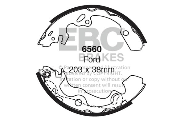 EBC Brake Shoe Replacement Set (6560)