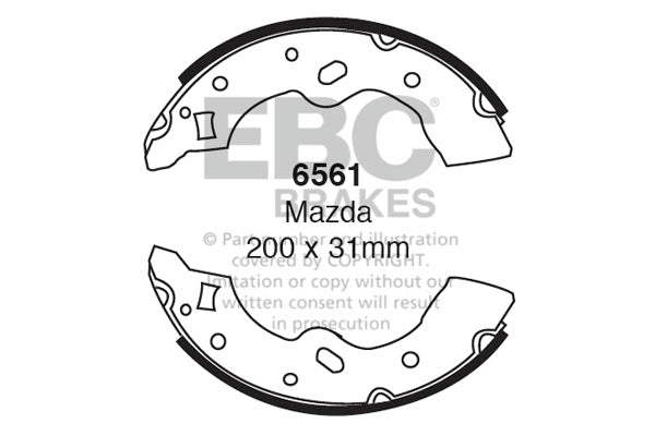 EBC Brake Shoe Replacement Set (6561)