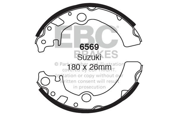 EBC Brake Shoe Replacement Set (6569)