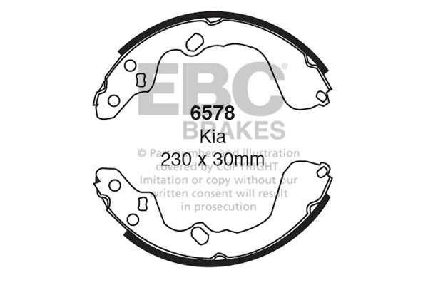 EBC Brake Shoe Replacement Set (6578)