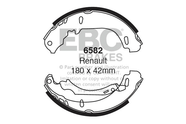 EBC Brake Shoe Replacement Set (6582)
