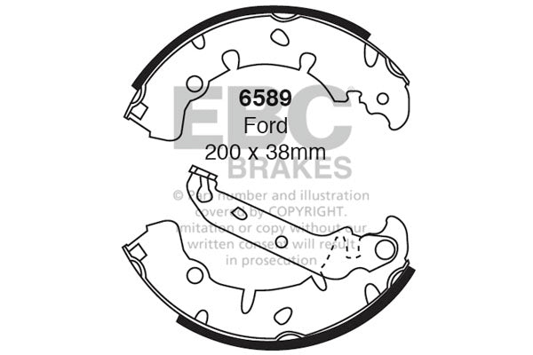 EBC Brake Shoe Replacement Set (6589)