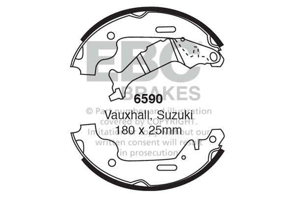EBC Brake Shoe Replacement Set (6590)