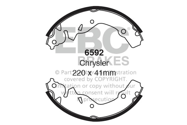 EBC Brake Shoe Replacement Set (6592)