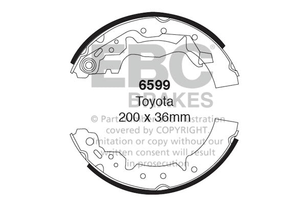 EBC Brake Shoe Replacement Set (6599)