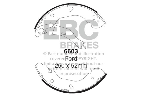 EBC Brake Shoe Replacement Set (6603)