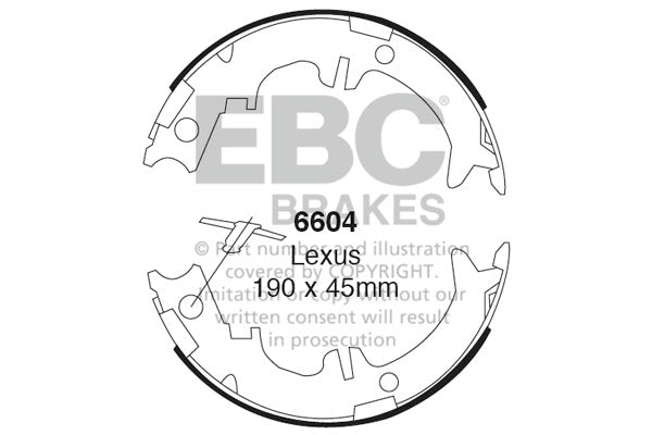 EBC Brake Shoe Replacement Set (6604)