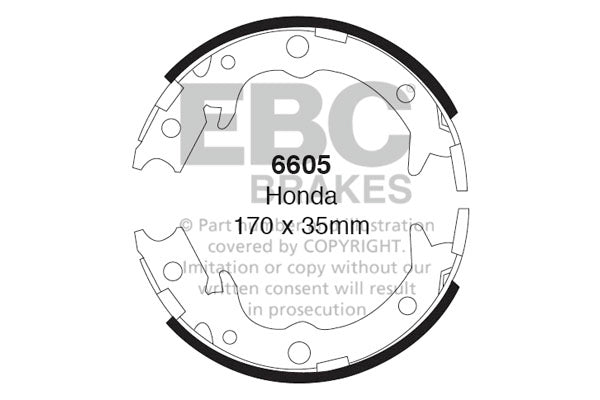 EBC Brake Shoe Replacement Set (6605)