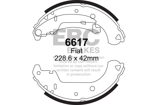 EBC Brake Shoe Replacement Set (6617)