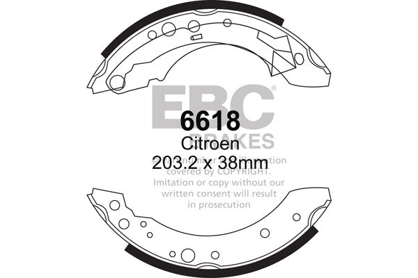 EBC Brake Shoe Replacement Set (6618)
