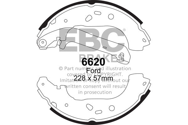 EBC Brake Shoe Replacement Set (6620)