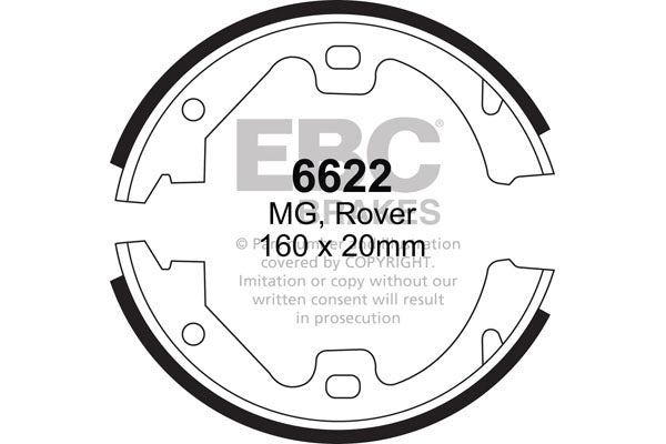 EBC Brake Shoe Replacement Set (6622)