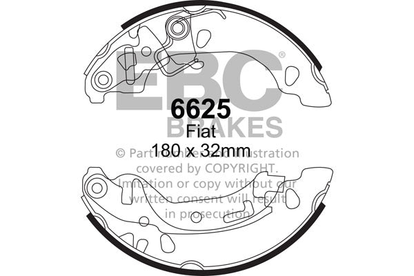 EBC Brake Shoe Replacement Set (6625)