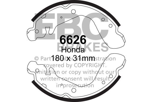 EBC Brake Shoe Replacement Set (6626)