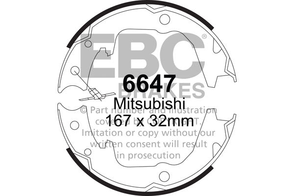 EBC Brake Shoe Replacement Set (6647)
