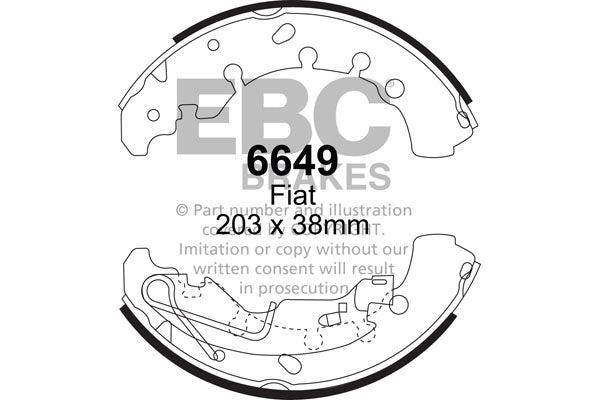 EBC Brake Shoe Replacement Set (6649)