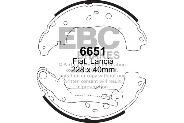 EBC Brake Shoe Replacement Set (6651)