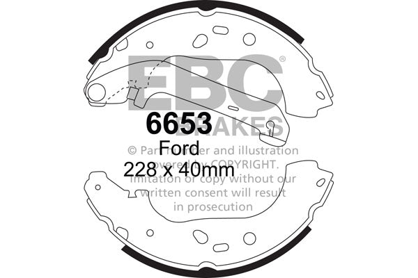 EBC Brake Shoe Replacement Set (6653)