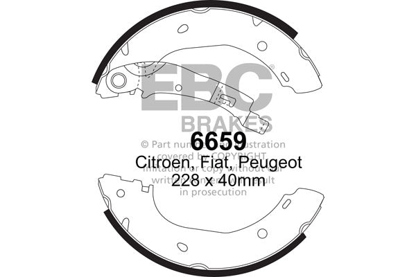 EBC Brake Shoe Replacement Set (6659)