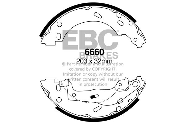 EBC Brake Shoe Replacement Set (6660)