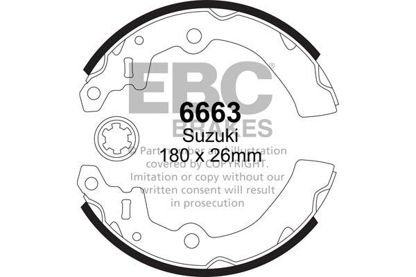 EBC Brake Shoe Replacement Set (6663)