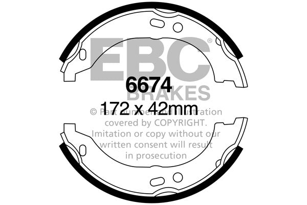 EBC Brake Shoe Replacement Set (6674)