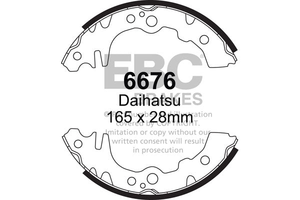 EBC Brake Shoe Replacement Set (6676)
